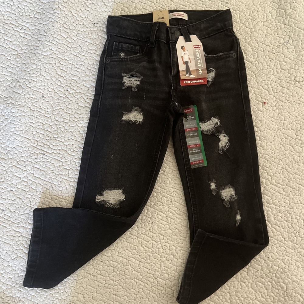 Levi's Boys 514 Performance Straight Jeans Black 4